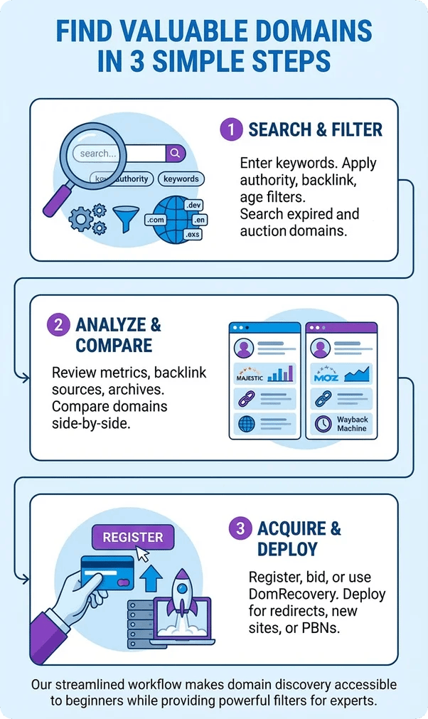 DHG 3-step process visualization